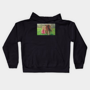 The Girl and the Horse Kids Hoodie